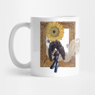 Sunflower sitting on top of the world Mug